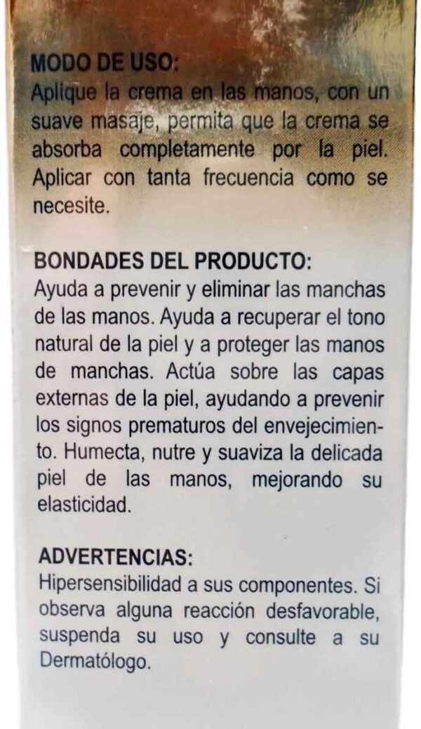 Crema Manchas Manos Prevenir Eliminar Arawak
