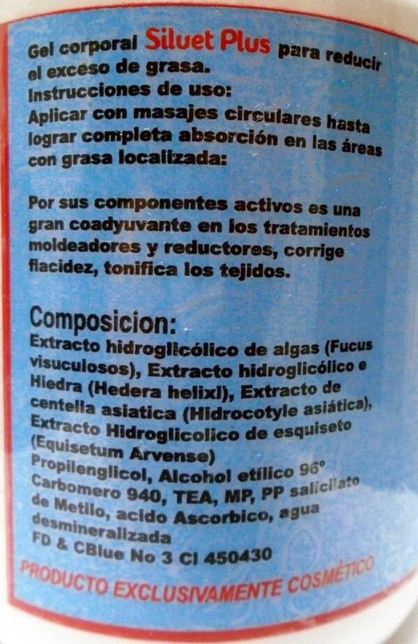 Gel Caliente Reductor De Grasa Reafirmante 500gr