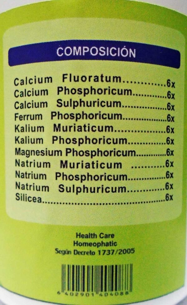 Sales De Schussler 6x Homeopático 500 Gramos