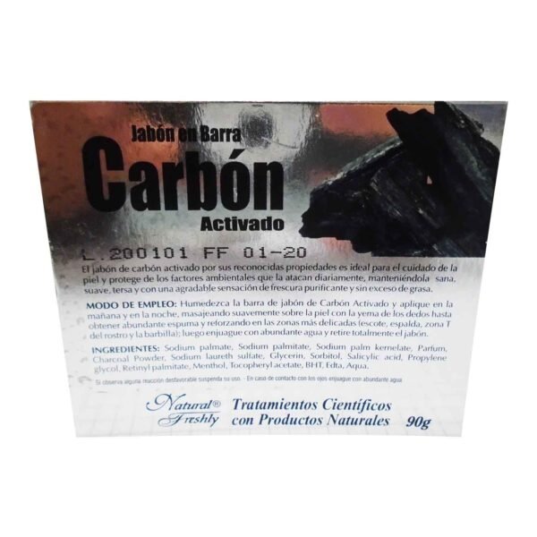 Jabon Carbon Activo Natural Freshly 100 Gramos