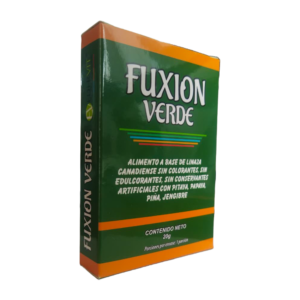 Fuxion Verde 20 g – Linaza con frutas Fuxion Verde 20 g a base de linaza con pitaya, papaya, piña y jengibre