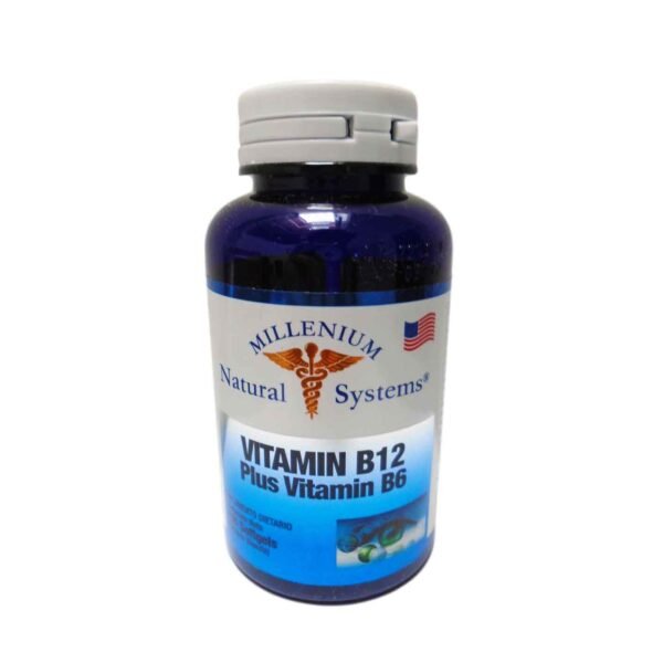 Vitamina B12 Plus Vitamina B6 100 Capsulas Millenium vitamina b12 b6