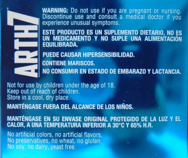 Arth7 Articulaciones Healthy America 60 Capsulas
