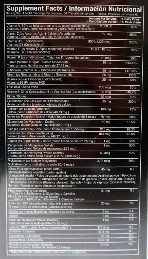 Max For Men Healthy America 60 Tabletas