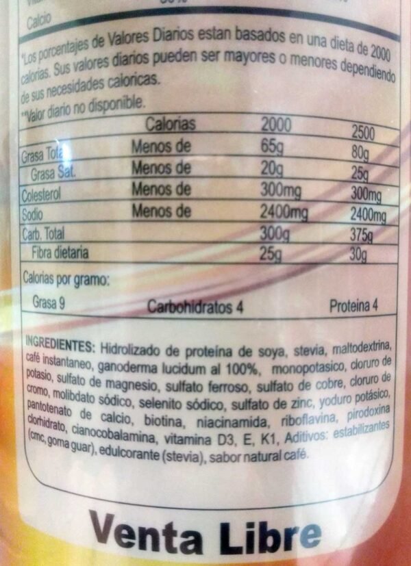 MutriGold Vital Gano Café Ganoderma Lucidum 800 Gramos