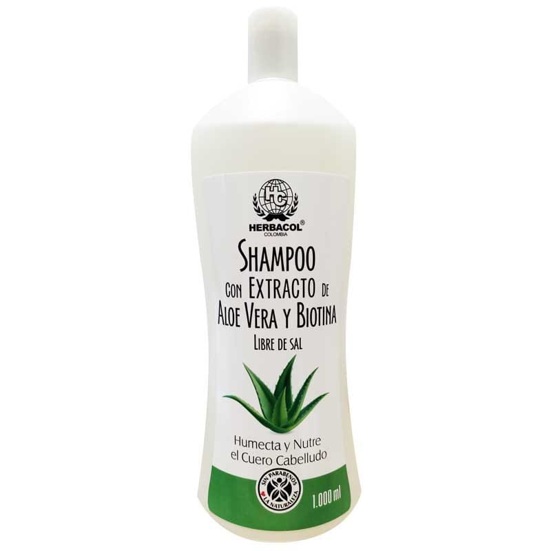 Shampoo Extracto Aloe Vera Biotina Herbacol 1 Litro