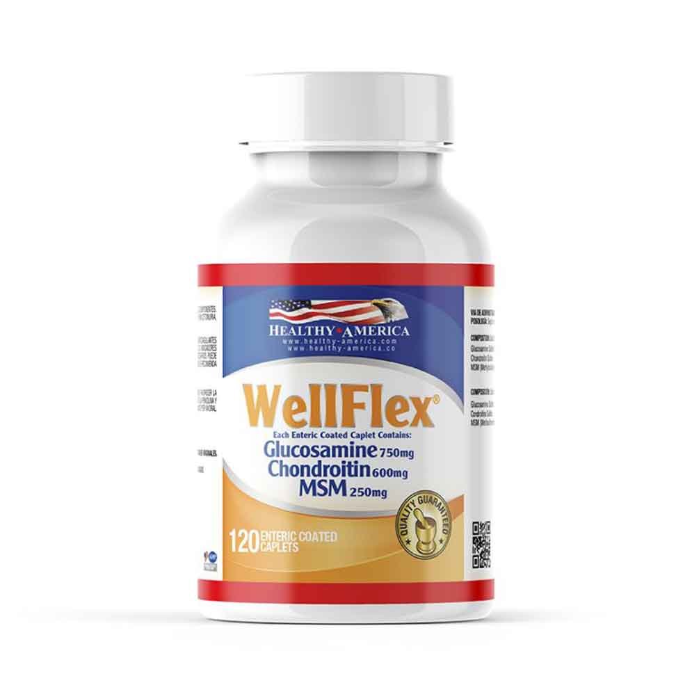 Wellflex Glucosamina Condroitina y MSM 120 Cápsulas